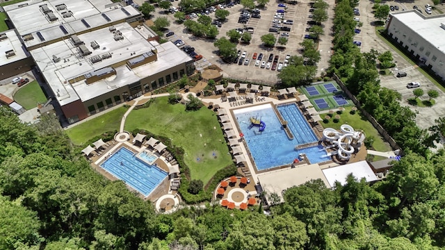 263 S Crimson Clover Ct, The Woodlands, TX 77381 - drone / aerial view of a pool