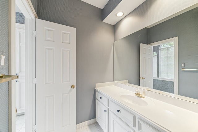 6010 Maple Knob Ct, Kingwood, TX 77345 - bathroom with vanity and tile patterned floors