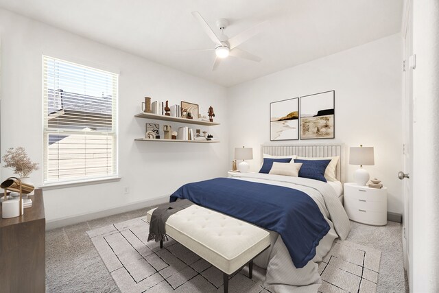 2326 Bristlegrass Dr, Katy, TX 77494 - carpeted bedroom with ceiling fan and baseboards