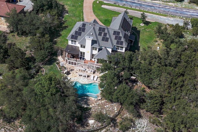 4315 Lago Viento, Austin, TX 78734 - aerial view of property and surrounding area with a pool