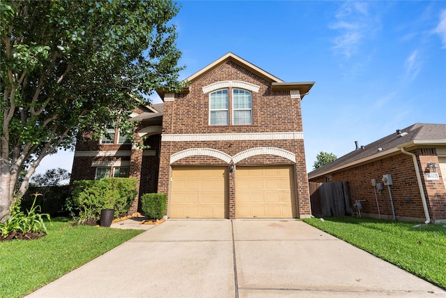 26326 Creston Cliff Ct, Katy, TX 77494 - traditional-style home with brick siding, driveway, and an attached garage
