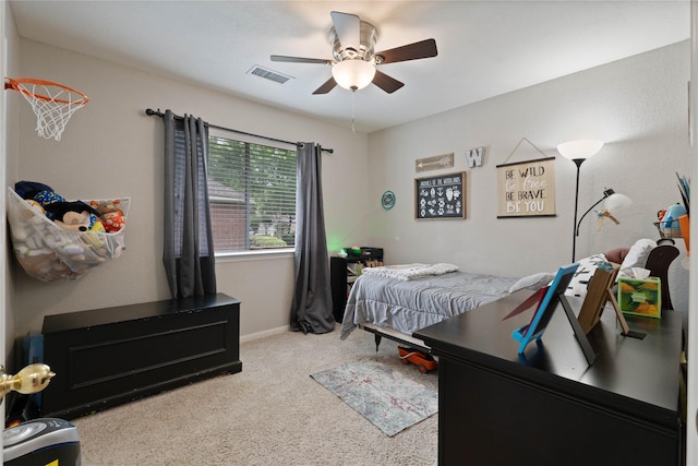 23 Drifting Shadows Cir, Conroe, TX 77385 - carpeted bedroom featuring a ceiling fan and baseboards
