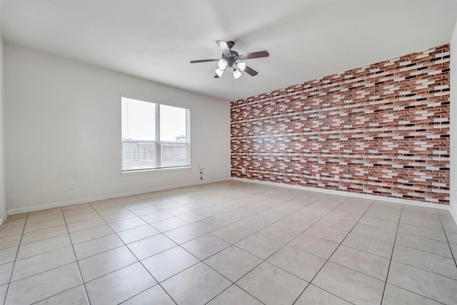 21114 Echo Manor Dr, Hockley, TX 77447 - unfurnished room featuring ceiling fan and light tile patterned flooring