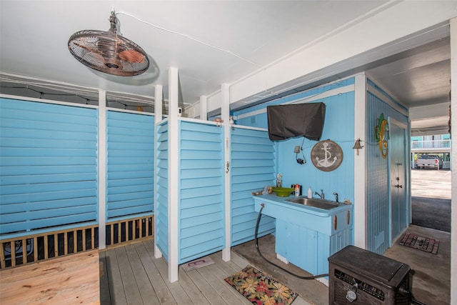 103 Jean Lafitte Cv, Galveston, TX 77554 - wooden deck featuring a sink