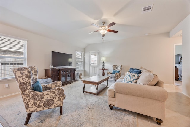 23715 Rivage Ridge Dr, Katy, TX 77493 - living area with ceiling fan and baseboards