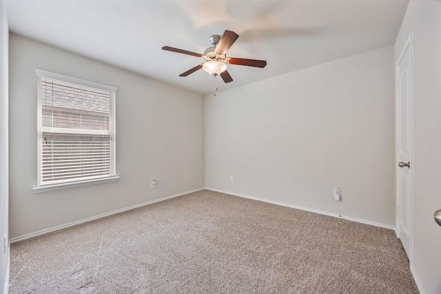 23715 Rivage Ridge Dr, Katy, TX 77493 - empty room featuring carpet flooring, ceiling fan, and baseboards