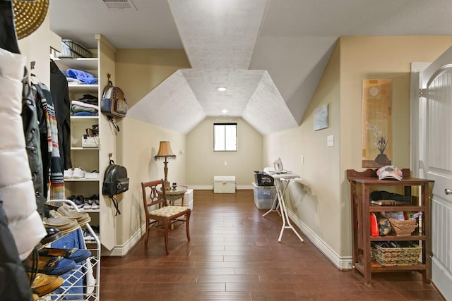 531 Private Road 6350, Dayton, TX 77535 - additional living space featuring wood-type flooring and vaulted ceiling