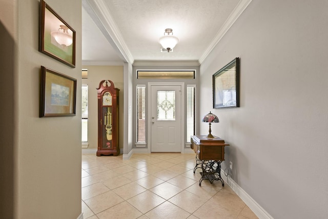 531 Private Road 6350, Dayton, TX 77535 - entrance foyer featuring ornamental molding and light tile patterned flooring