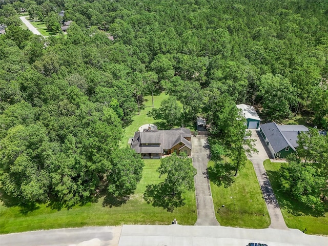 531 Private Road 6350, Dayton, TX 77535 - aerial view of a heavily wooded area