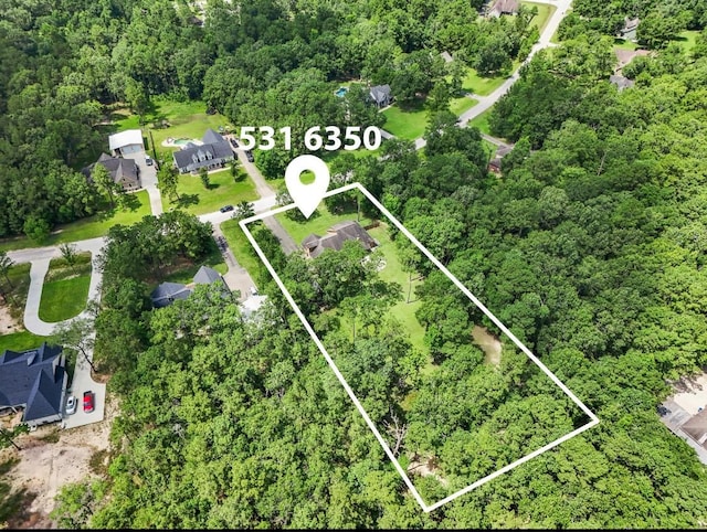 531 Private Road 6350, Dayton, TX 77535 - aerial view of property's location with property boundaries highlighted