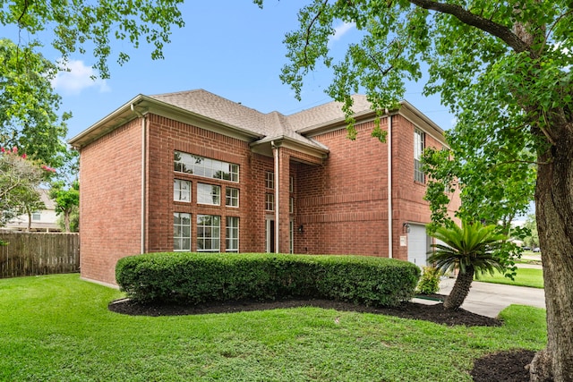 9715 Therrell Dr, Houston, TX 77064 - view of front of home featuring brick siding, an attached garage, and concrete driveway