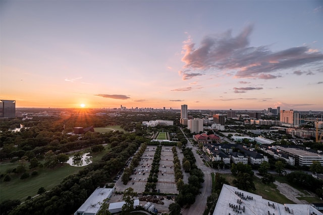1701 Hermann Dr Unit 27Ce, Houston, TX 77004 - aerial view at dusk of a city view