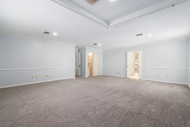 6307 Bayonne Dr, Spring, TX 77389 - carpeted empty room featuring ornamental molding, recessed lighting, and baseboards