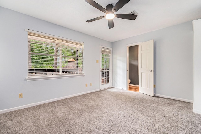 6307 Bayonne Dr, Spring, TX 77389 - carpeted empty room with ceiling fan and baseboards