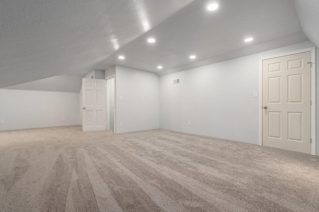 6307 Bayonne Dr, Spring, TX 77389 - bonus room with carpet floors, vaulted ceiling, and recessed lighting