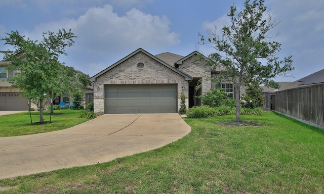 20202 Creekdale Bend Dr, Cypress, TX 77433 - view of front of home featuring an attached garage, brick siding, and driveway