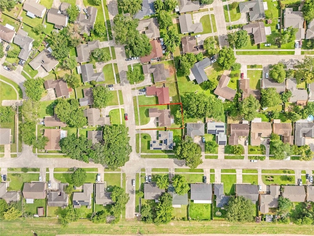 11114 Daybreak Ln, Cypress, TX 77429 - aerial perspective of suburban area with property parcel outlined
