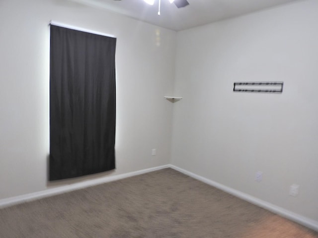2705 Osprey Ln, Pearland, TX 77581 - empty room featuring a ceiling fan, baseboards, and carpet flooring
