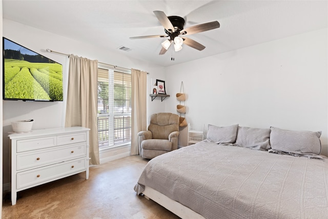 10711 Indian Trails Dr, Tomball, TX 77375 - bedroom featuring baseboards and ceiling fan