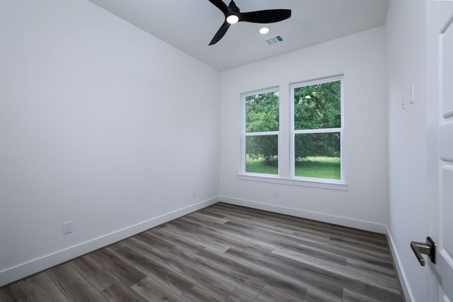68 Fairway Dr, Trinity, TX 75862 - empty room with baseboards, ceiling fan, wood finished floors, and recessed lighting
