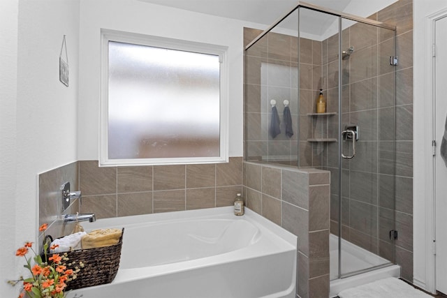 315 Coral Drift Ct, Crosby, TX 77532 - bathroom with a garden tub and a shower stall