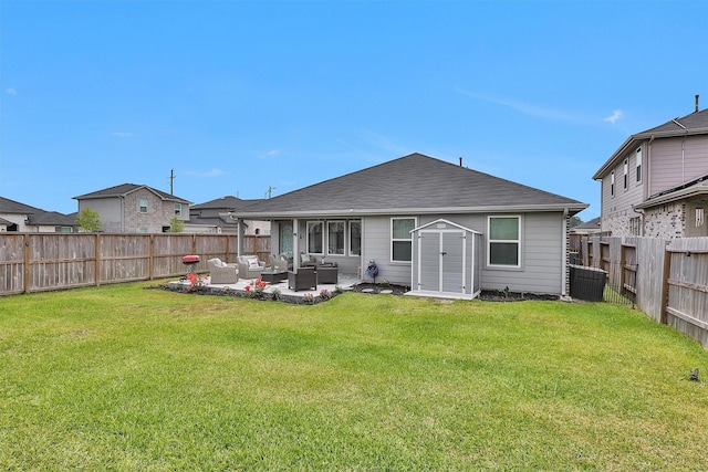 315 Coral Drift Ct, Crosby, TX 77532 - rear view of property with outdoor lounge area and a patio