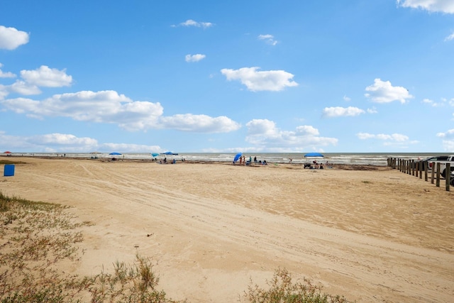 22212 Cantina Dr, Galveston, TX 77554 - view of yard featuring view of water and beach
