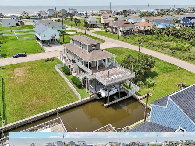 22212 Cantina Dr, Galveston, TX 77554 - aerial view of residential area featuring a nearby body of water