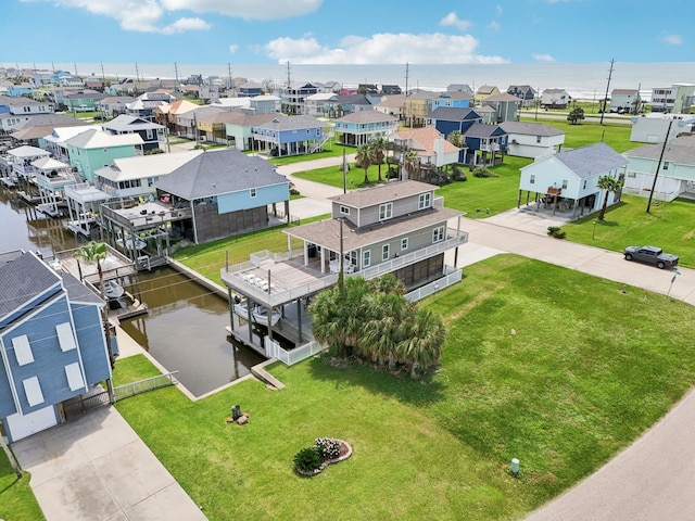 22212 Cantina Dr, Galveston, TX 77554 - aerial perspective of suburban area with a nearby body of water