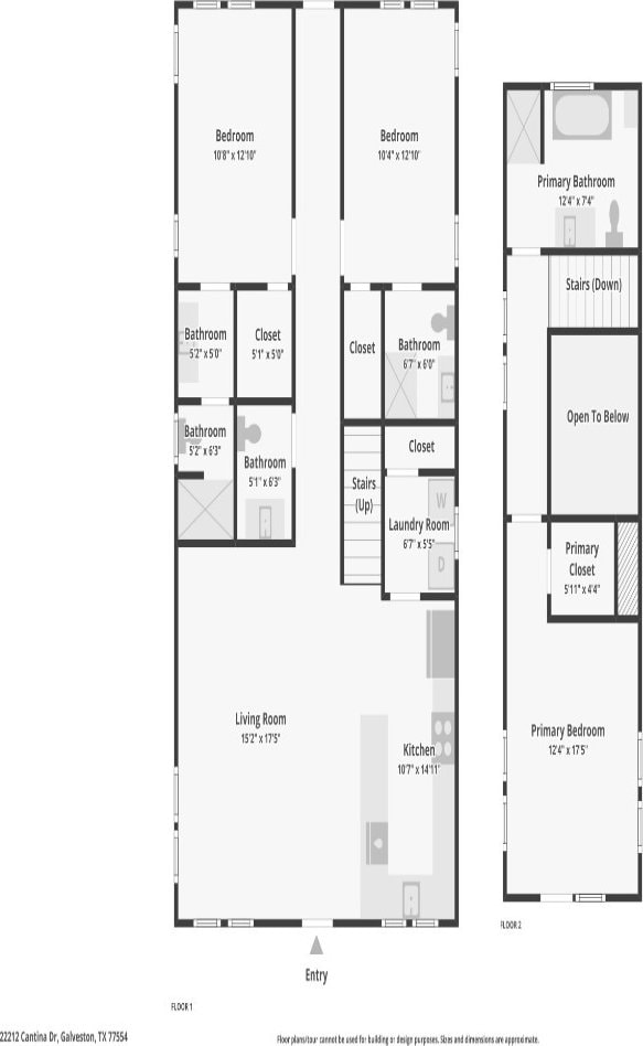 22212 Cantina Dr, Galveston, TX 77554 - view of property floor plan