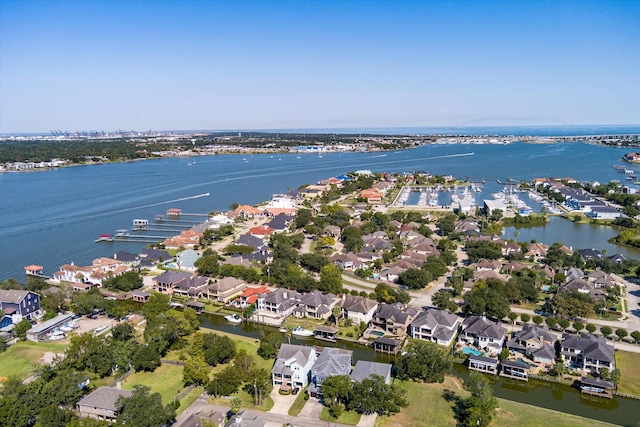 211 Valmar St, Kemah, TX 77565 - aerial view of property and surrounding area with a nearby body of water and nearby suburban area