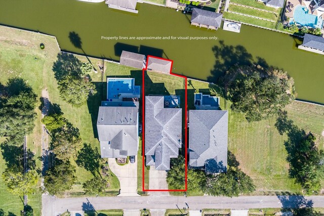 211 Valmar St, Kemah, TX 77565 - aerial view of residential area featuring property parcel outlined