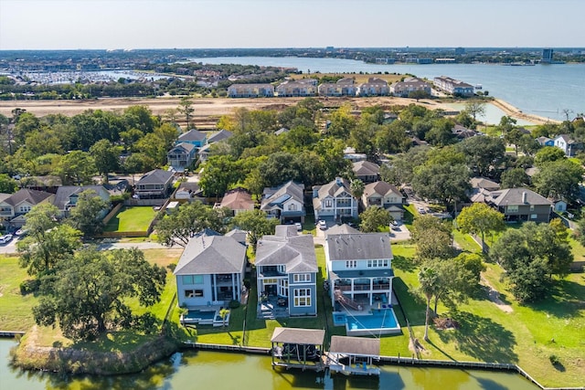 211 Valmar St, Kemah, TX 77565 - aerial view of residential area featuring a nearby body of water