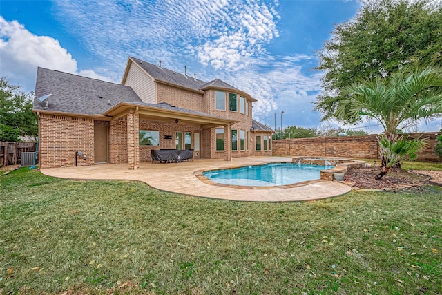 4407 Marbrook Meadow Ln, Katy, TX 77494 - view of pool featuring cooling unit and a patio area