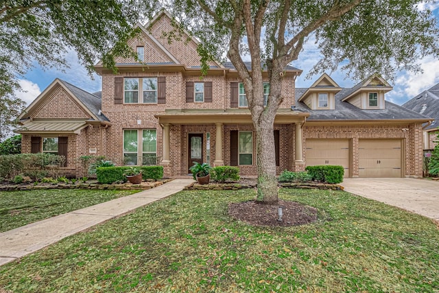 4407 Marbrook Meadow Ln, Katy, TX 77494 - view of front of property featuring brick siding, a front yard, and driveway