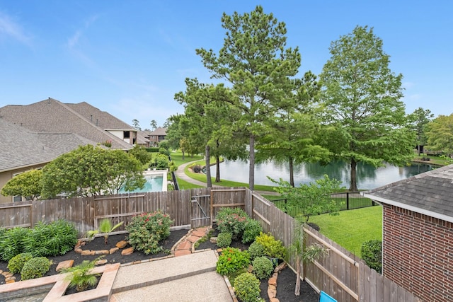18630 Landrum Point Ln, Spring, TX 77388 - fenced backyard featuring a water view