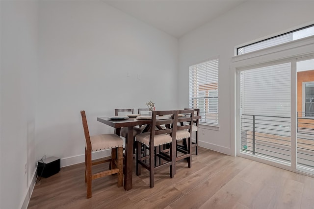 1305 E 27th St Unit A, Houston, TX 77009 - dining room with light wood finished floors and baseboards