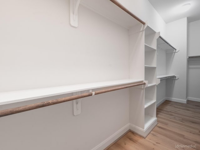 1224 Thompson, Houston, TX 77007 - walk in closet with light wood-style floors