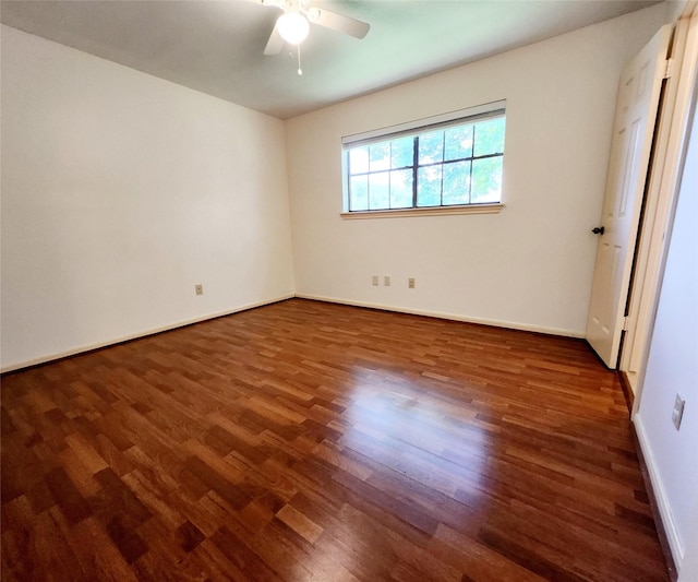 15903 Ridge Park Dr, Houston, TX 77095 - unfurnished bedroom with wood finished floors, baseboards, and ceiling fan