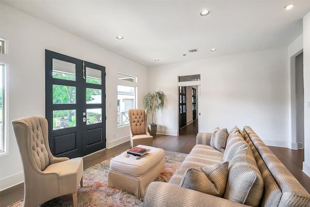 4002 Old Chocolate Bayou Rd Unit Cr89, Manvel, TX 77578 - living room with recessed lighting, dark wood finished floors, and baseboards