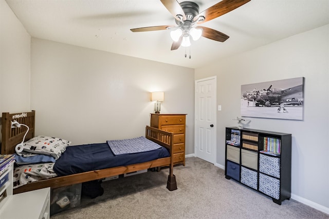 4719 Redbud Place Ln, Richmond, TX 77469 - bedroom with carpet flooring, baseboards, and ceiling fan