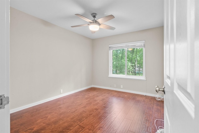 161 Litchfield Ln, Houston, TX 77024 - empty room with hardwood / wood-style flooring and a ceiling fan