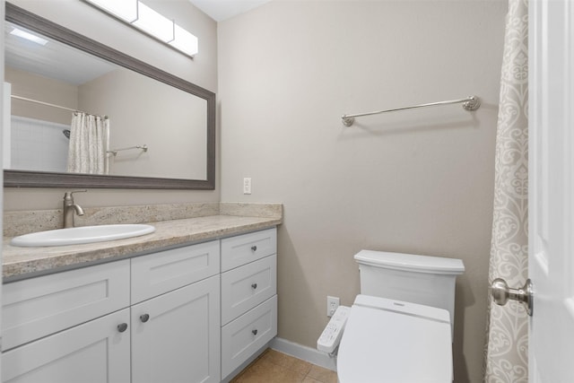 161 Litchfield Ln, Houston, TX 77024 - full bathroom with vanity and tile patterned flooring