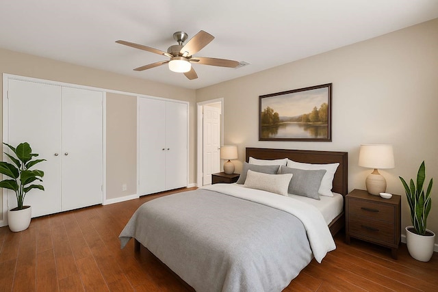 161 Litchfield Ln, Houston, TX 77024 - bedroom featuring wood finished floors and ceiling fan