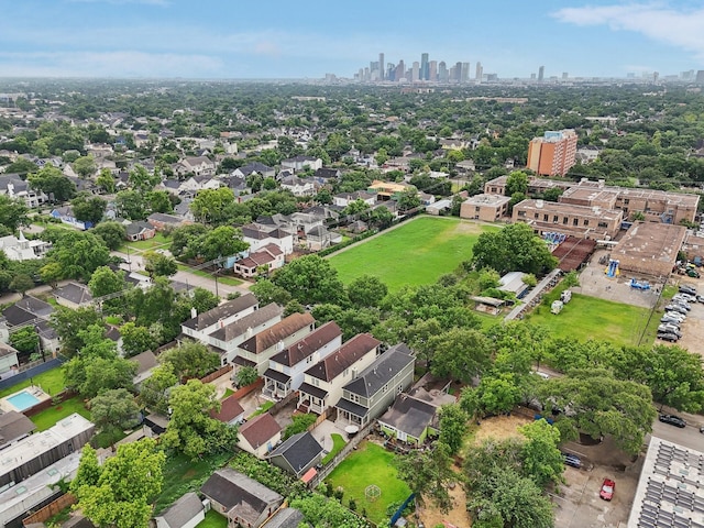 121 E 22nd St, Houston, TX 77008 - drone / aerial view of city skyline