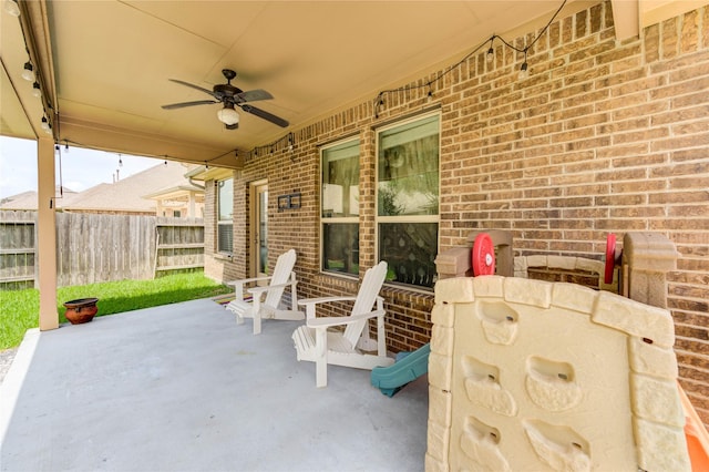 6119 Cresting Knolls Cir, Richmond, TX 77407 - view of patio with a ceiling fan