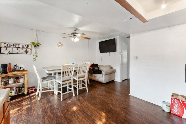 7322 Crownwest St Unit 7322, Houston, TX 77072 - dining room featuring a ceiling fan and wood finished floors