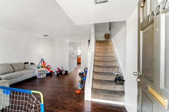7322 Crownwest St Unit 7322, Houston, TX 77072 - stairs with wood finished floors and baseboards