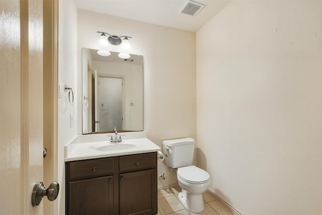 19014 Ridge Cove Ln, Cypress, TX 77433 - half bathroom featuring toilet, tile patterned floors, vanity, and baseboards