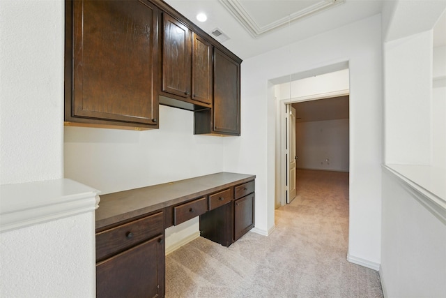 19014 Ridge Cove Ln, Cypress, TX 77433 - hallway with light colored carpet and an office area